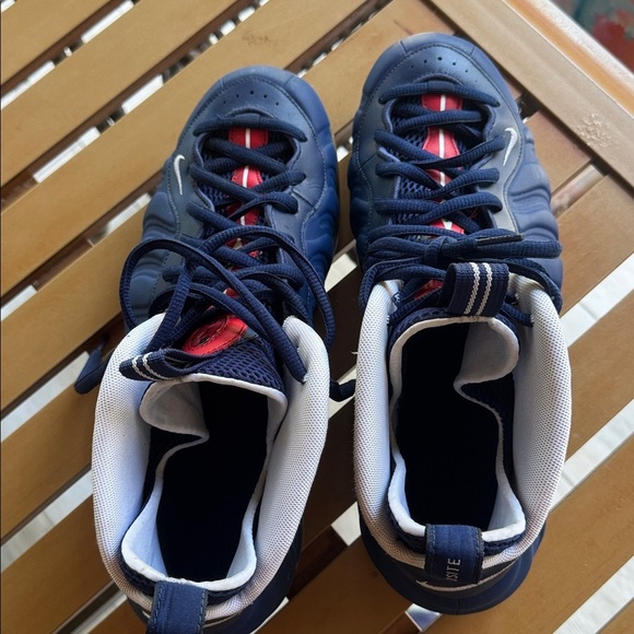 Nike Air Foamposite Pro USA sneakers in blue and red